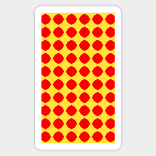 Red & Yellow Geometric Tapestric Pattern Magnet